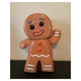 CERAMIC GINGERBREAD MAN COOKIE JAR