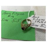 Classic Avon filigree style ring size 5.5
