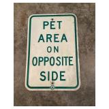 PET AREA SIGN