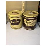 (2) Charles snack tins no UPC