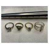 Costume jewelry rings. See pictures for sizes.