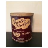 CHARLES PRETZELS TIN