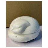 Tiffany cat shaped trinket box