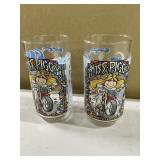 (2) miss piggy, collectible character glasses