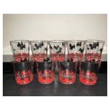 SCOTTY DOG BAR GLASSES (2 ARE CHIPPED)