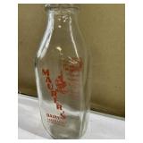 MAURERS dairy quart milk bottle