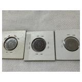 Shield nickels (with and without Rays))