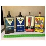 Vintage oil tins