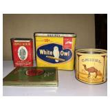 Old tobacco tins lot