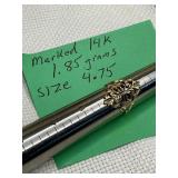 Ring Marked 14 K 1.8 g size 4.75