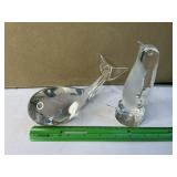 Art glass whale and penguin (Possible uranium