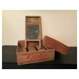 WASHBOARD & FRUIT CRATES