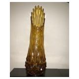 LE SMITH AMBER 20.5 ï¿½ DIAMOND BUTT VASE