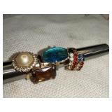 Large glass costume rings
