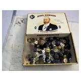 Older buttons in cigar box