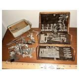 Old Sewing machine parts with foldable box
