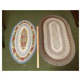 TWO OVAL RUGS