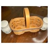 LONGABERGER  salt and pepper in serving Basket