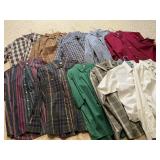 Large, menï¿½s long and short sleeve shirts