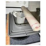 Six Wilton, baking sheets and more
