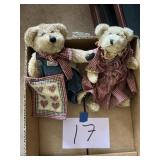 Pair Boyd stuffed bears