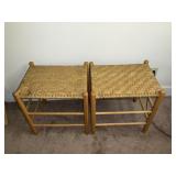 WICKER BENCHES