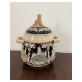 GERMAN STONEWARE PUNCH BOWL