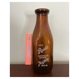 REEDS brown glass milk bottle (very hard to find)
