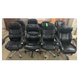 (8) BLACK ROLLING CHAIRS