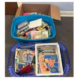 2 Tubs & Box Of Books