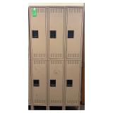 Set of 6 Metal Lockers