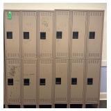 Set of 12 Metal Lockers