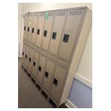 Set of 14 Metal Lockers
