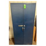 Tall Blue Metal Storage Cabinet
