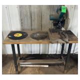Metal Cutoff Saw Mounted On Table
