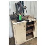 Multi Sander Mounted On Wood Cabinet, Lighted Magn