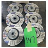 6 New Norton Aluminum Grinding Wheels