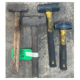 4 Assorted Shop Hammers