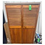 Louvered Door Storage Cabinet