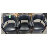 3 Leather Office Chairs