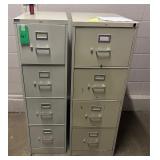 (2) FOUR DRAWER FILE CABINETS