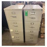 (2) FOUR DRAWER FILE CABINETS