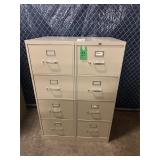 (2) FOUR DRAWER FILE CABINETS
