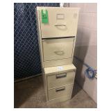 (2) TWO DRAWER FILE CABINETS