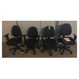 (4) ROLLING OFFICE CHAIRS