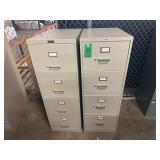 (2) FOUR DRAWER FILE CABINETS