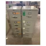 (2) FOUR DRAWER FILE CABINET