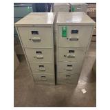 (2) FOUR DRAWER FILE CABINET