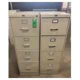 (2) FOUR DRAWER FILE CABINET