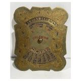 Vintage Brass Perpetual Calendar 4 1/4"x5ï¿½